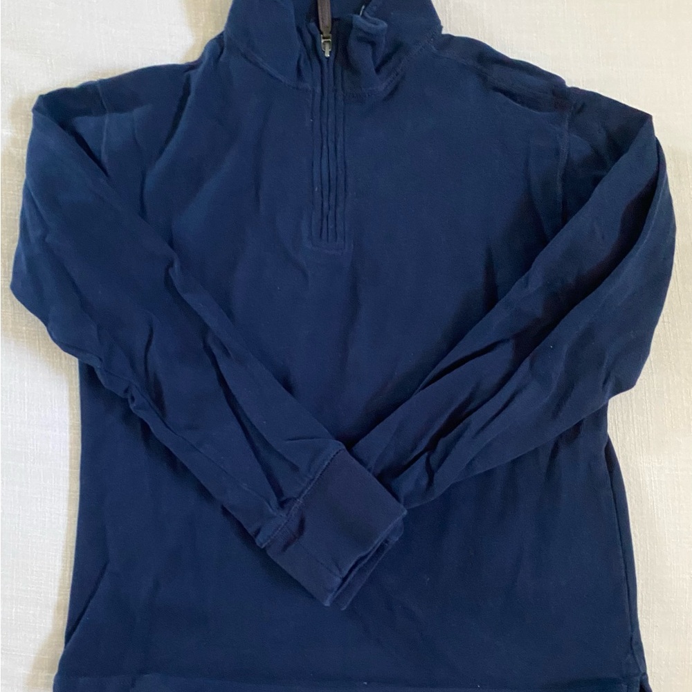 J.Crew Crewcuts Boy’s Half Zip Cotton Pullover in Navy Blue